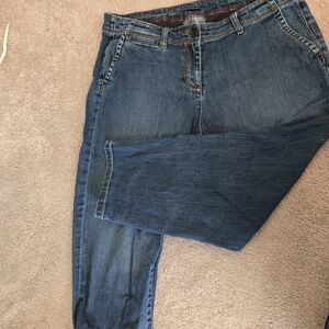 Heritage Dark Blue Straight Leg Jeans Capri